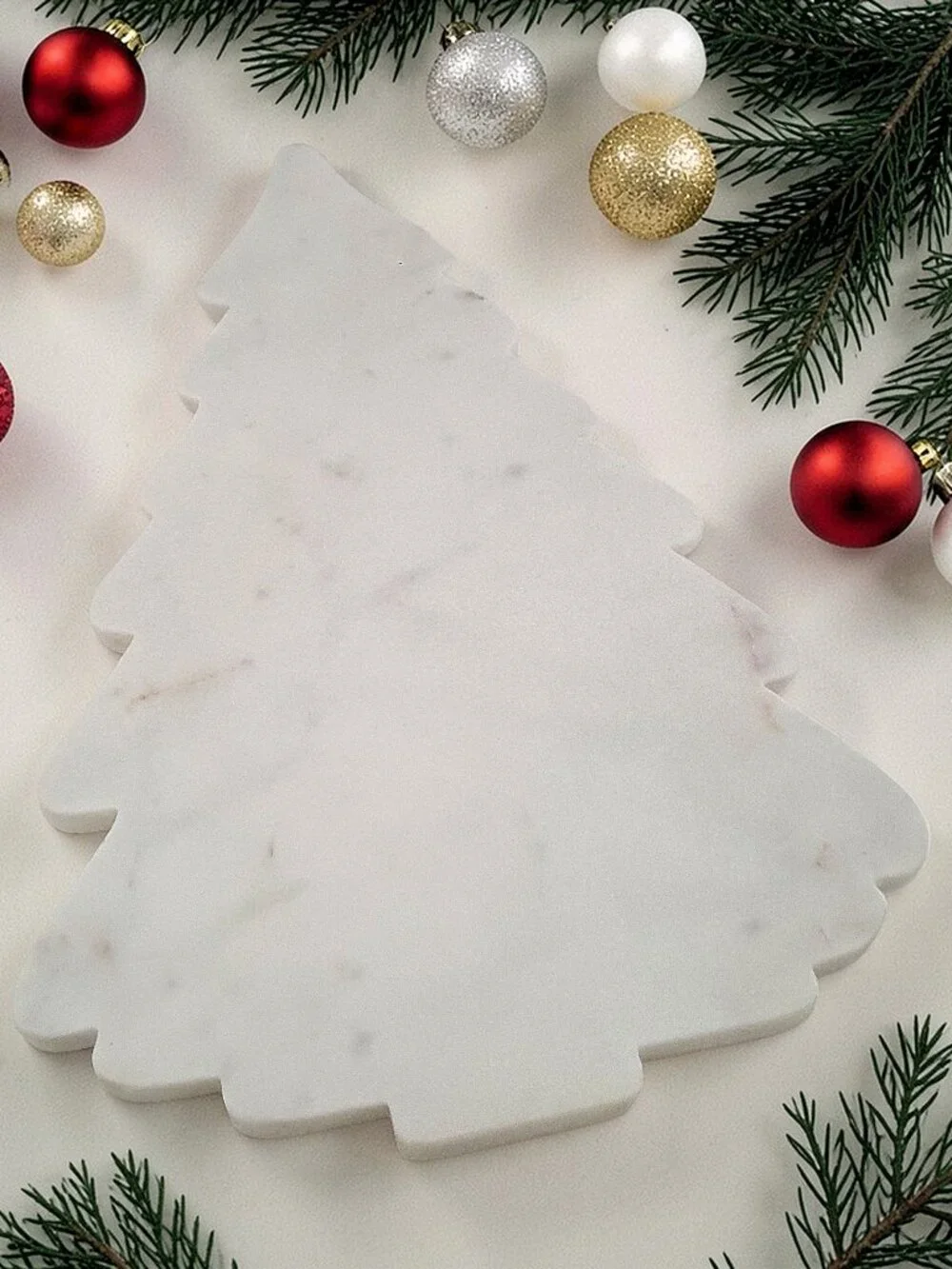 Pottery Barn Tall Marble Tree Cheese Board 16